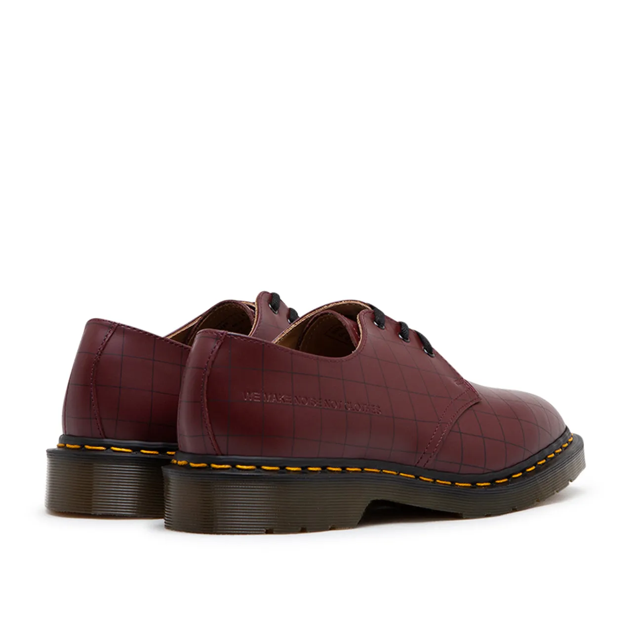 dr. martens x undercover 1461 check smooth (red)