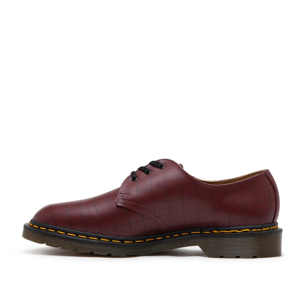 dr. martens x undercover 1461 check smooth (red)