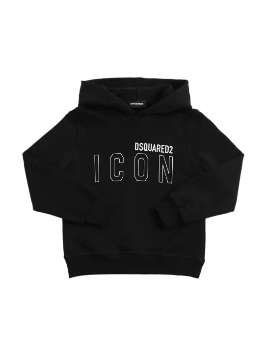 Dsquared2   Icon logo print cotton hoodie 