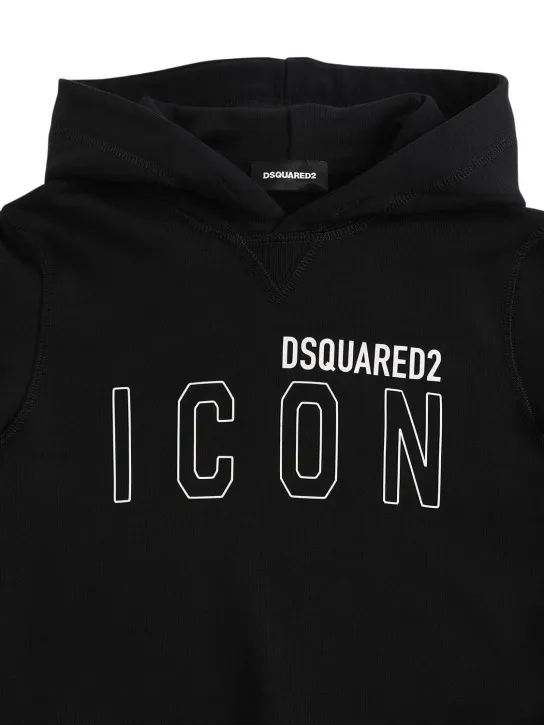 Dsquared2   Icon logo print cotton hoodie 