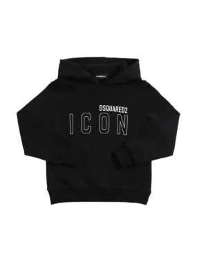 Dsquared2   Icon logo print cotton hoodie 