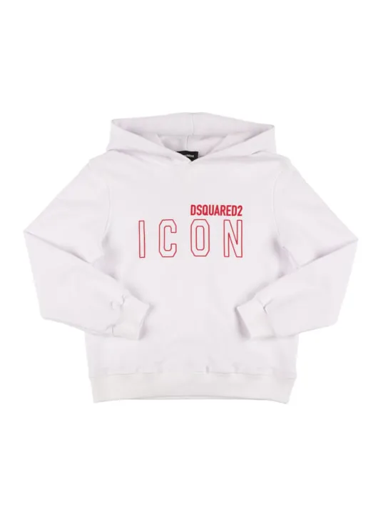 Dsquared2   Icon logo print cotton hoodie 