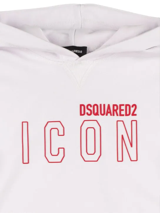 Dsquared2   Icon logo print cotton hoodie 