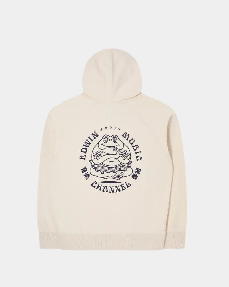 Edwin Music Channel Hoodie - Whisper White