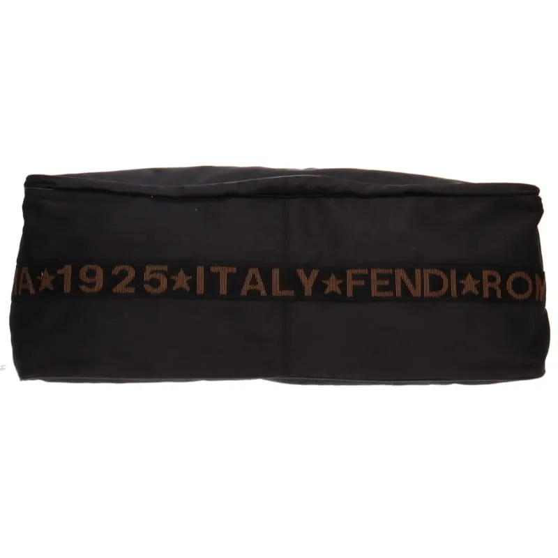 Fendi Black Logo Large Nylon Travel/Duffle Bag