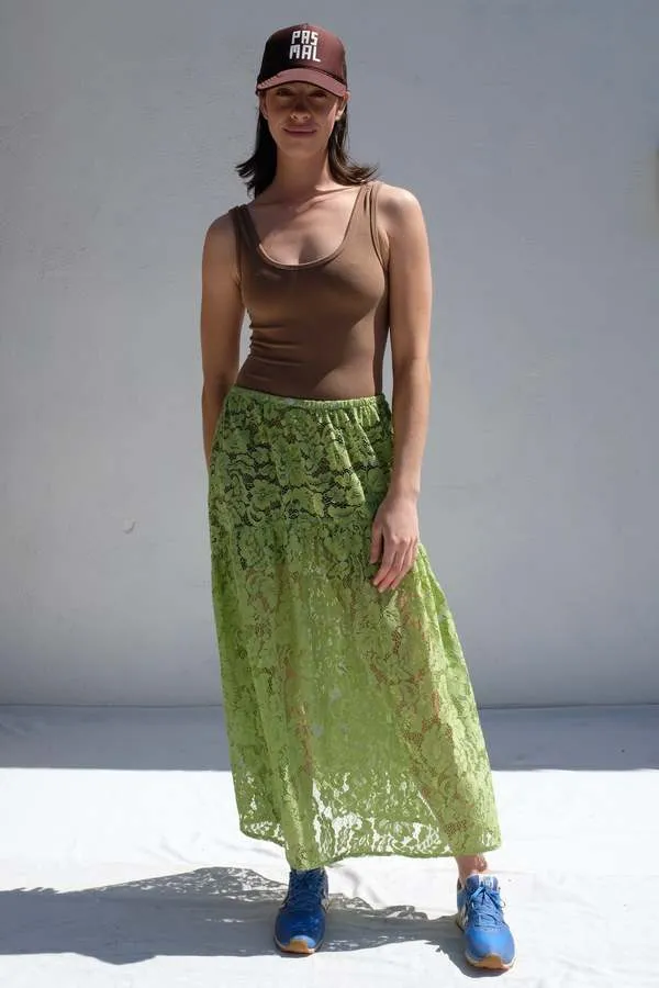 Field Skirt - Lime Lace