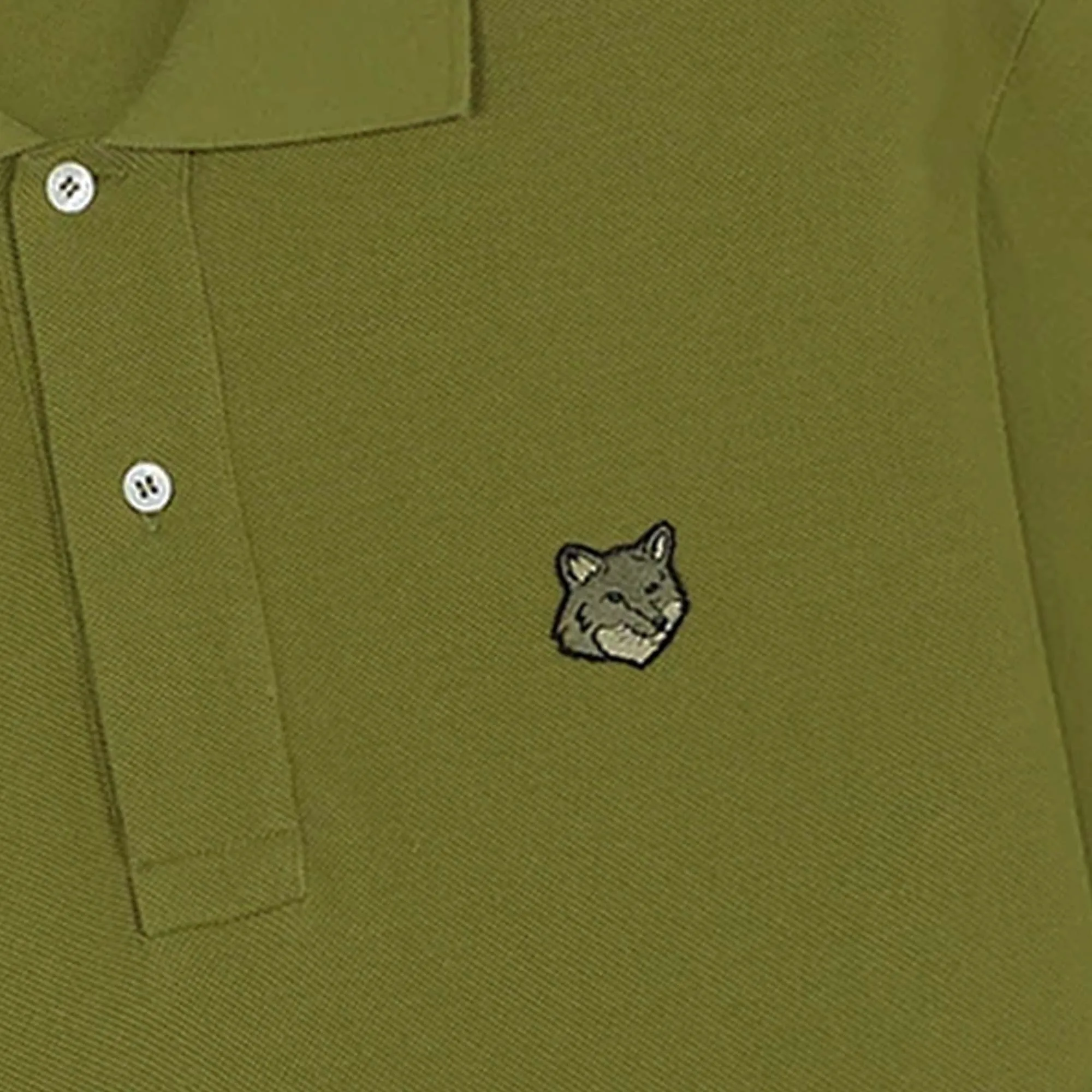 Fox Head Patch Polo Shirt - Military 