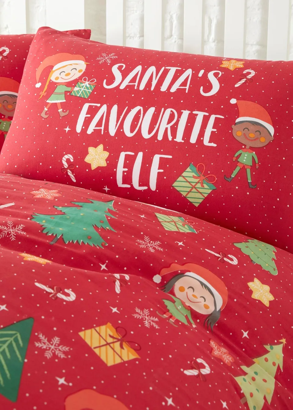 Fusion Christmas Elf & Santa Duvet Cover