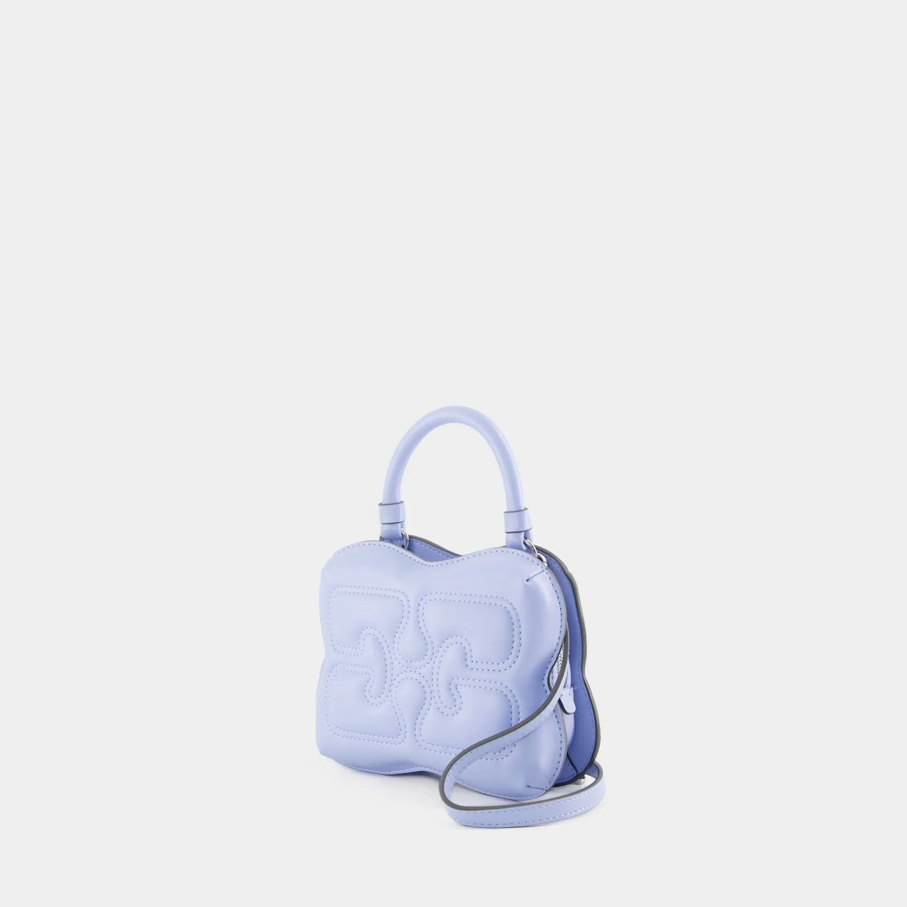 Ganni  Butterfly Small Crossbody - Ganni - Leather - Blue