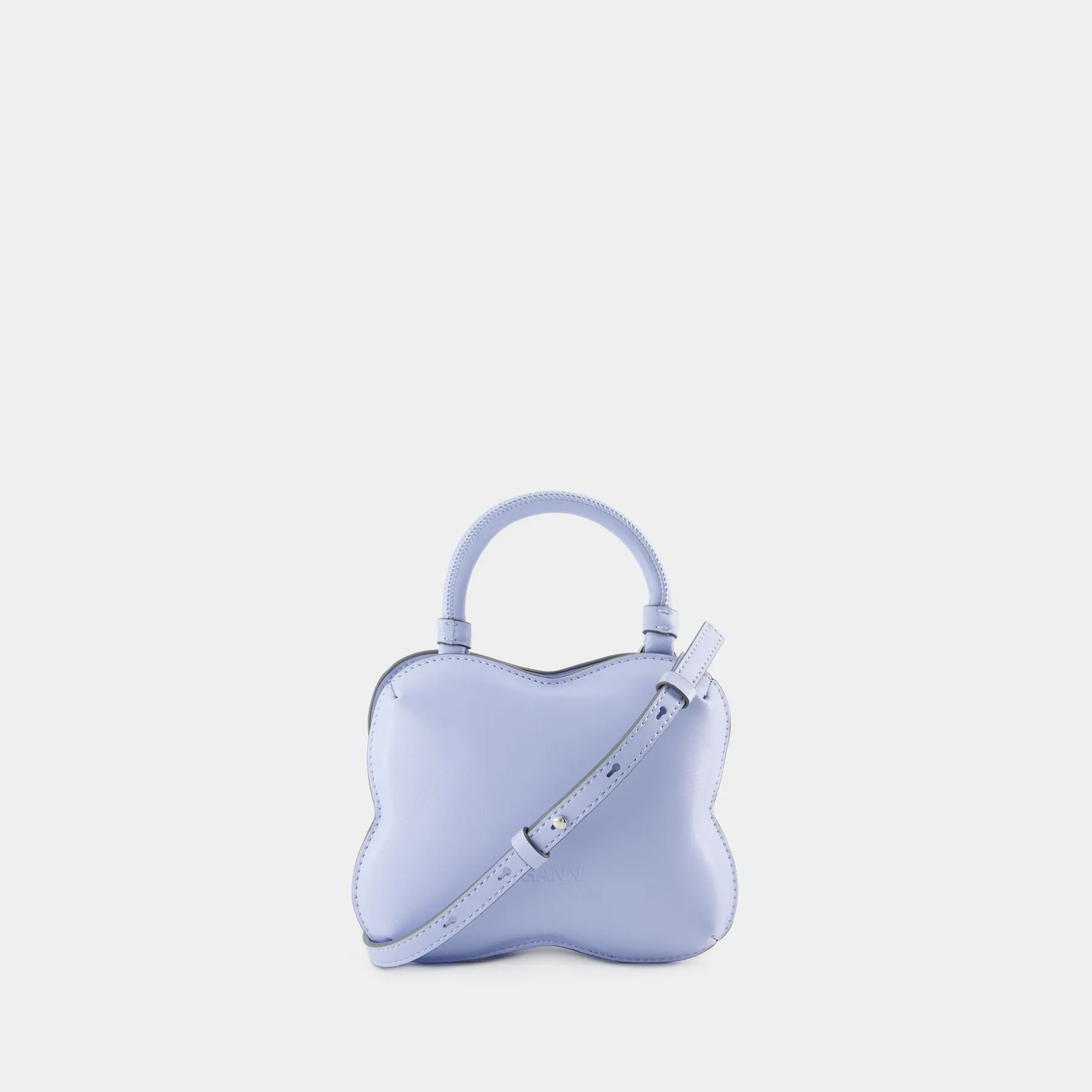 Ganni  Butterfly Small Crossbody - Ganni - Leather - Blue