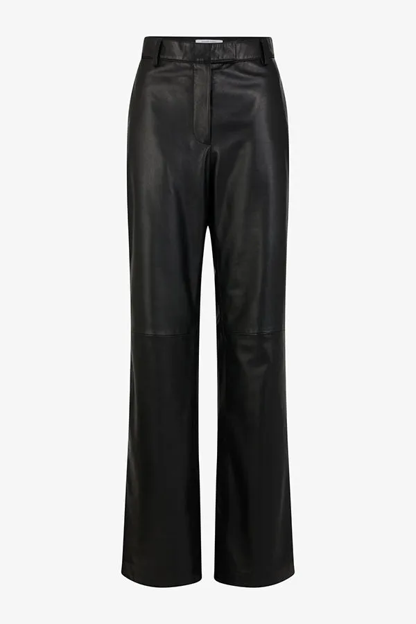 Gerard Darel NOOR STRAIGHT LEATHER TROUSERS