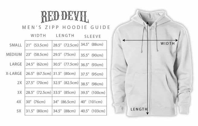 Gothic Men's Headed for Hell Zipper Hoodie