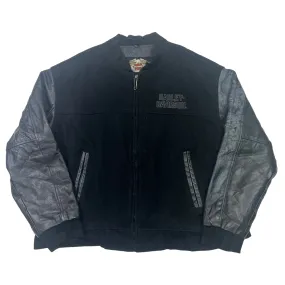 Harley Davidson Black Varsity Jacket