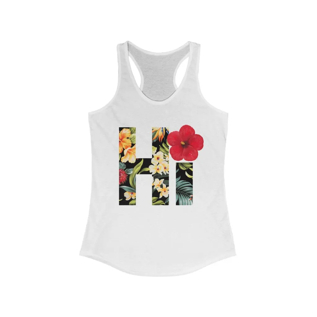 Hawaii Floral Women's Ideal Racerback Tank