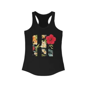 Hawaii Floral Women's Ideal Racerback Tank