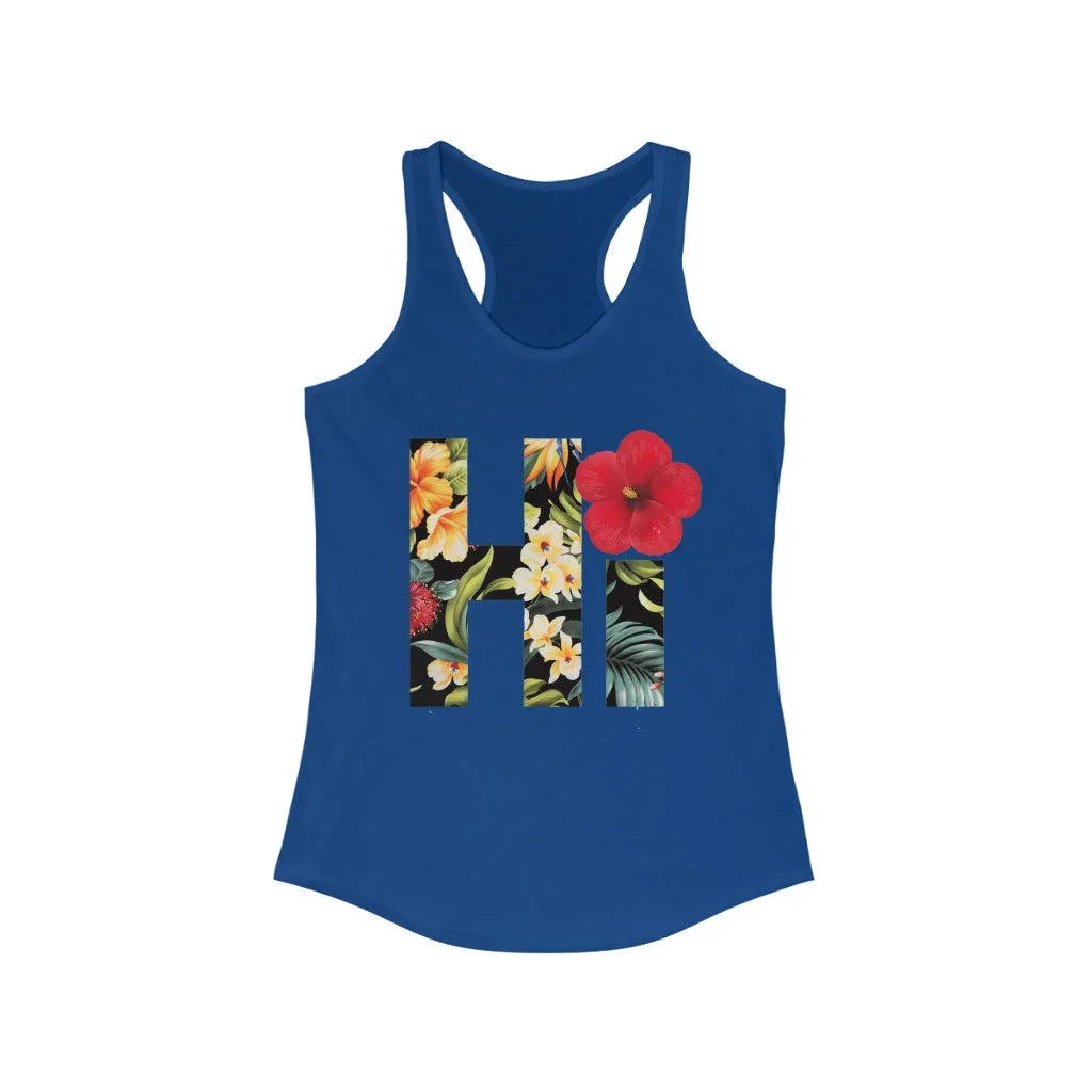 Hawaii Floral Women's Ideal Racerback Tank