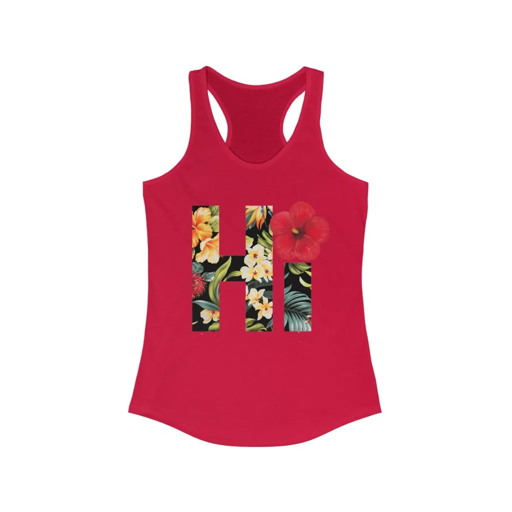 Hawaii Floral Women's Ideal Racerback Tank