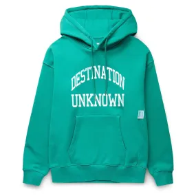 HEAVY WEIGHT COLLEGE PRINT HOODIE GREEN | Bodega