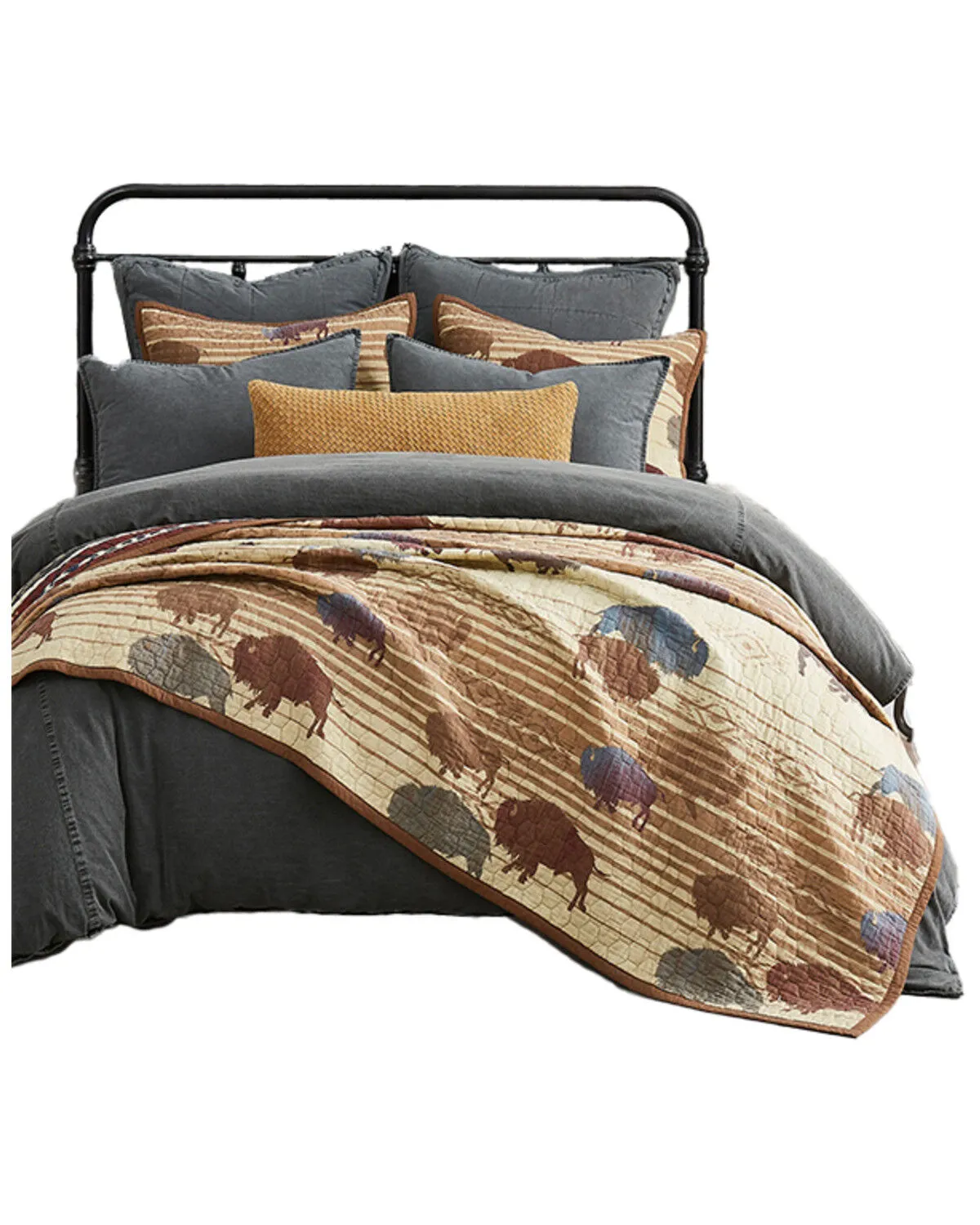 HiEnd Accents 3pc Home On The Range Reversible Quilt Set - King