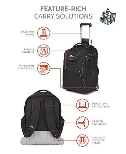 High Sierra Powerglide Wheeled Book Bag