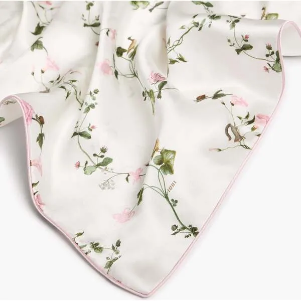 Hill House Home The Sisi Silk Pillowcase, Pink Pond Floral