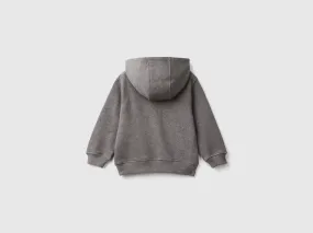 Hoodie with logo - Dark Gray | Benetton