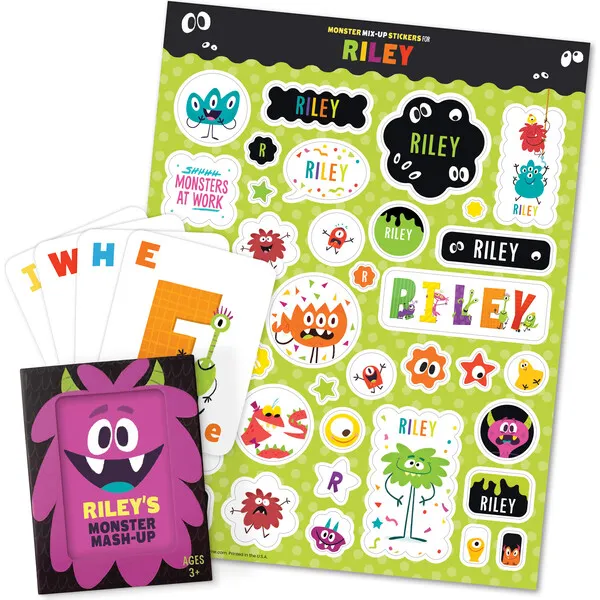 I See Me! Monster Card Game with Sticker Sheet Gift Set