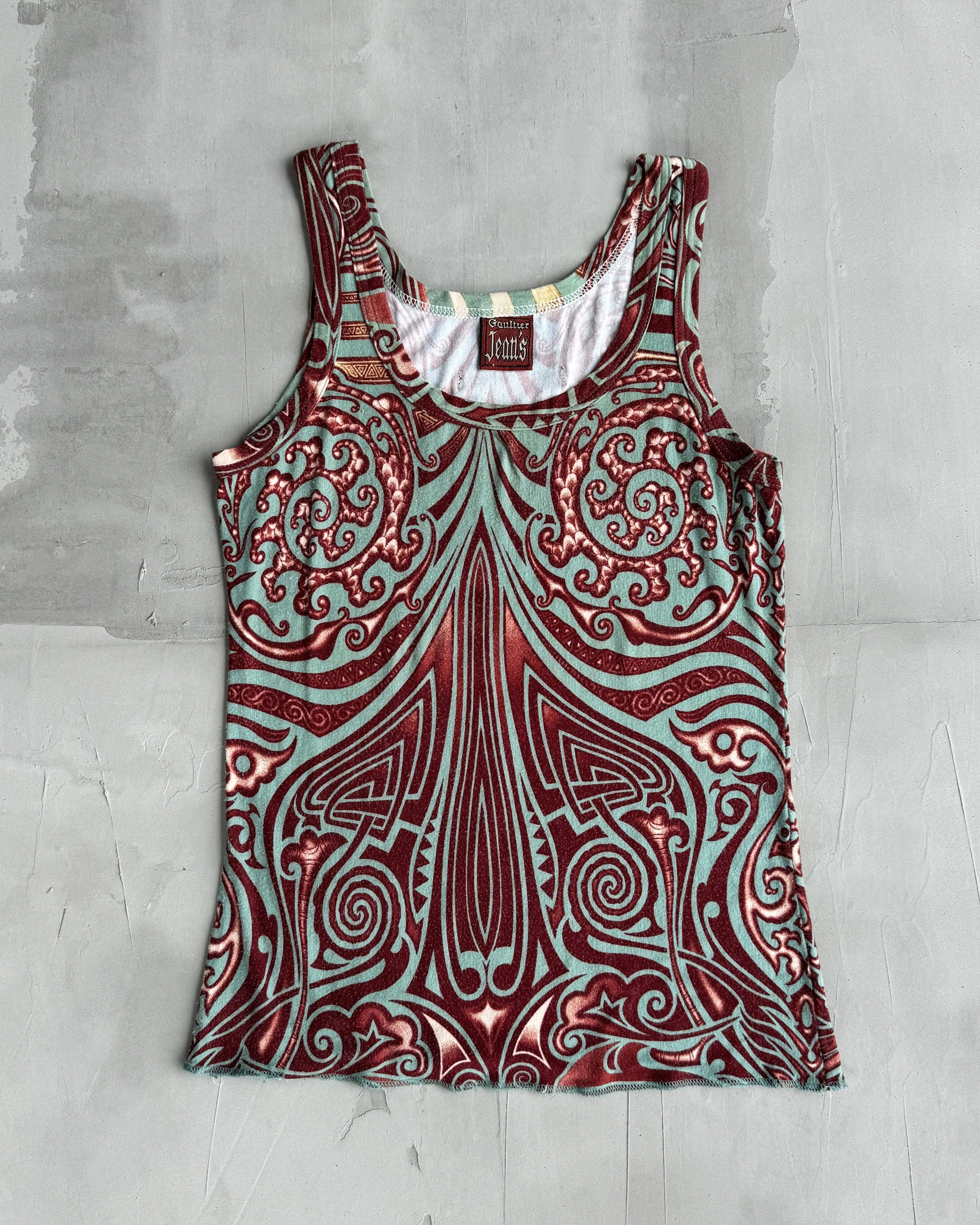 JEAN PAUL GAULTIER JPG SS96 TRIBAL PRINT VEST - M