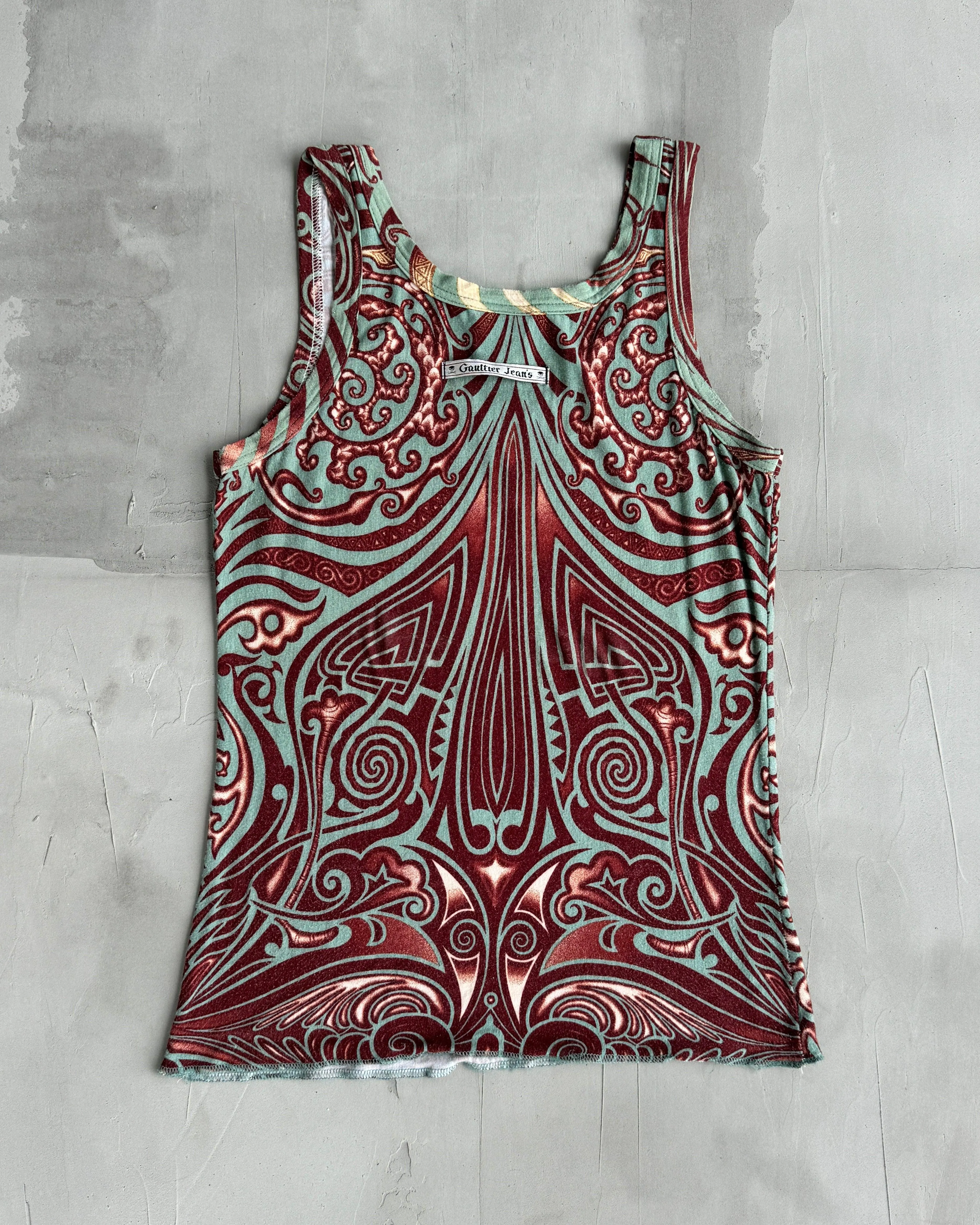 JEAN PAUL GAULTIER JPG SS96 TRIBAL PRINT VEST - M