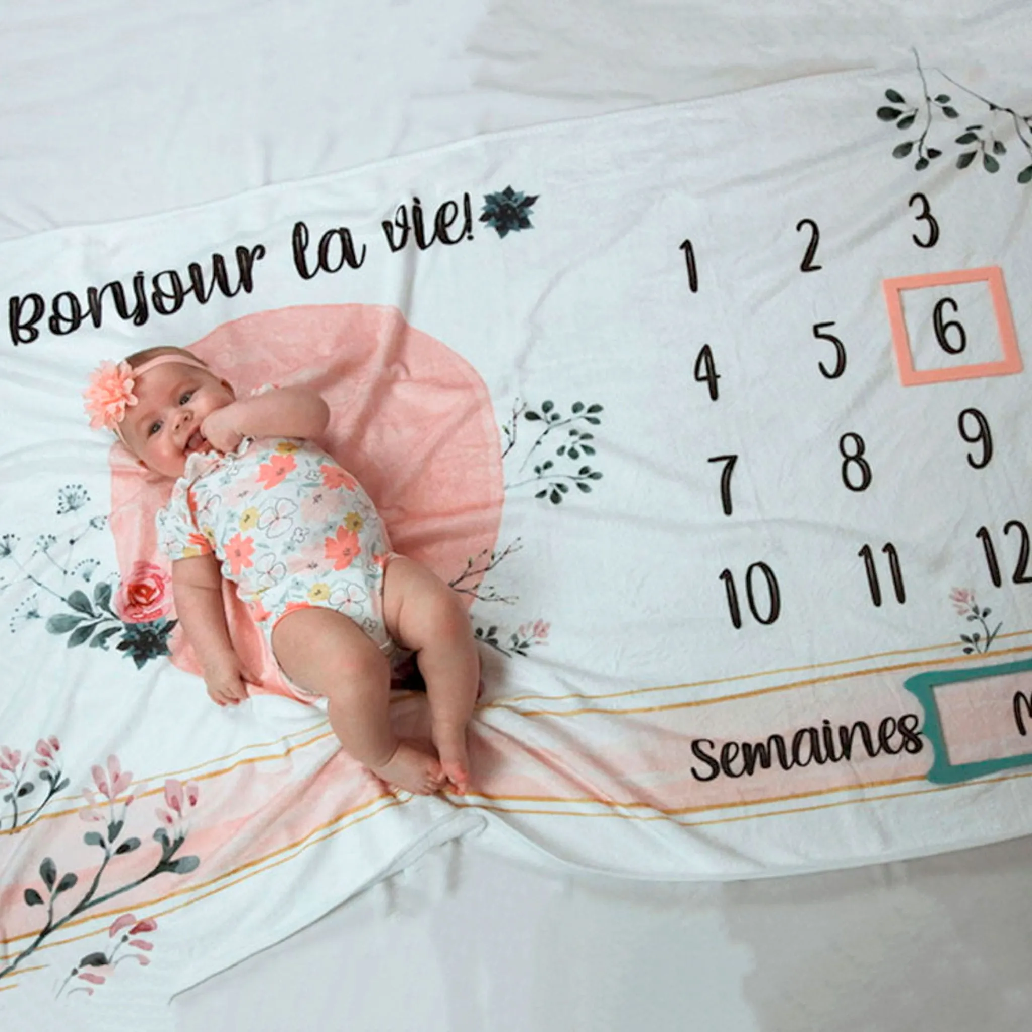 Jubanou Baby Monthly Milestone Blanket - Bonjour La Vie!  - Clement