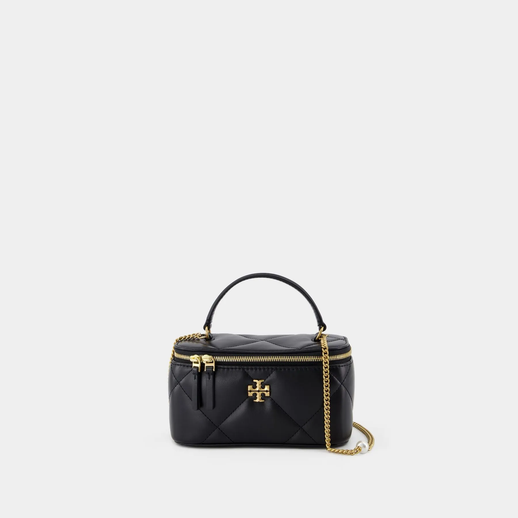 Kira Diamond Vanity Crossbody - Tory Burch - Leather - Black