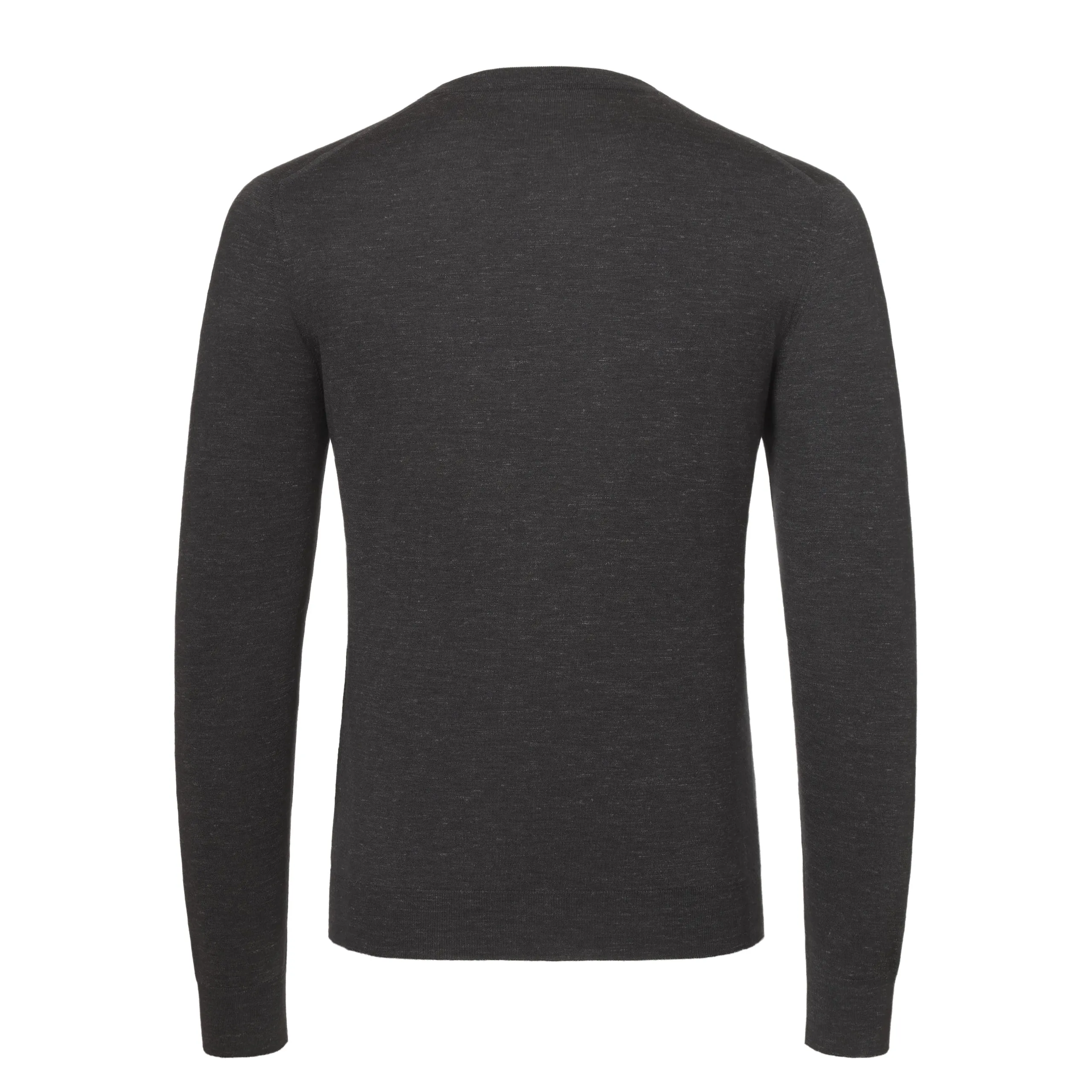  Kiton Silk-Cashmere Blend Pullover in Grey Melange