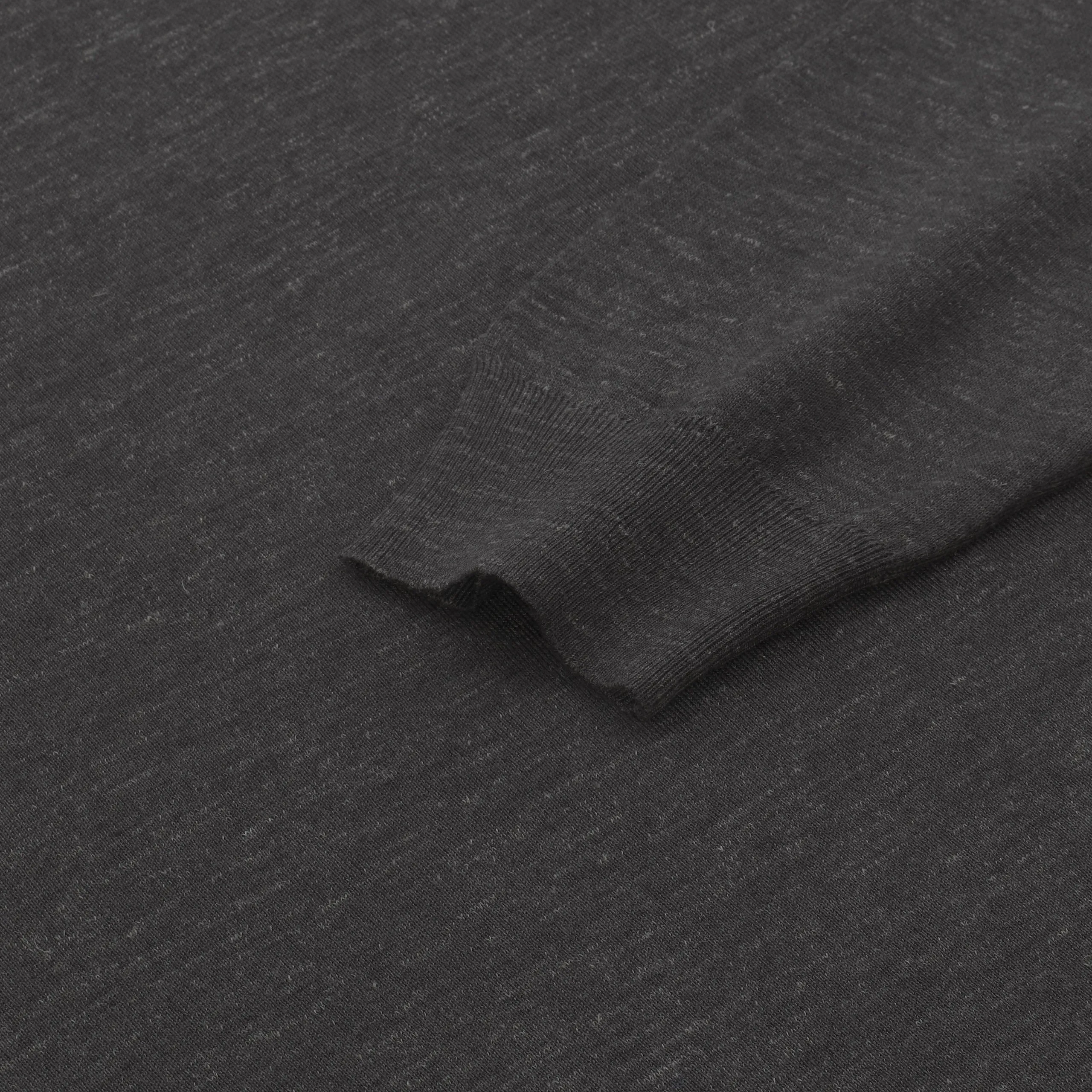  Kiton Silk-Cashmere Blend Pullover in Grey Melange