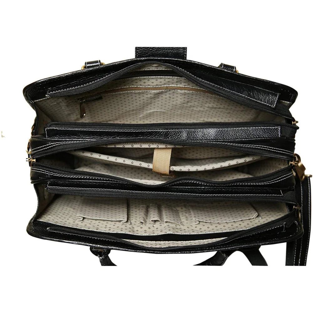 Leather Shoulder Bag(Black)