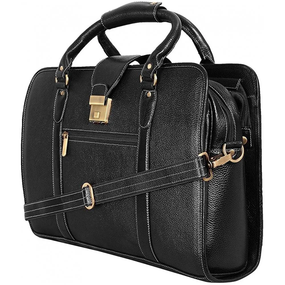 Leather Shoulder Bag(Black)