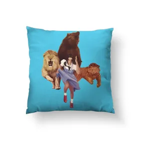 Lion Tiger Bear Throw Pillow