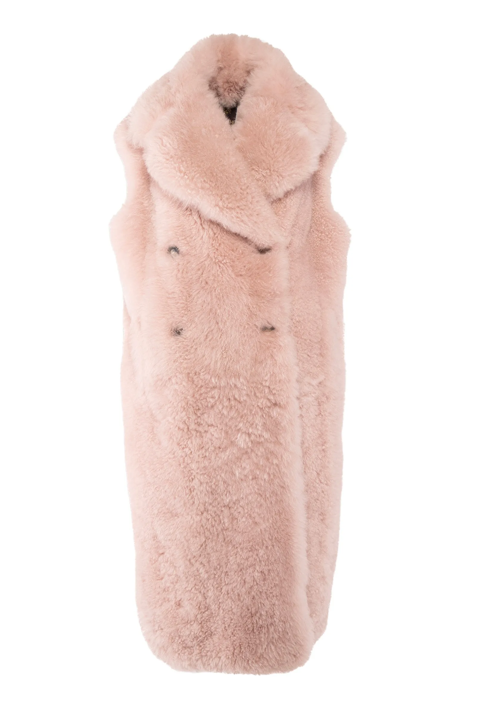 --Long mohair pink vest-