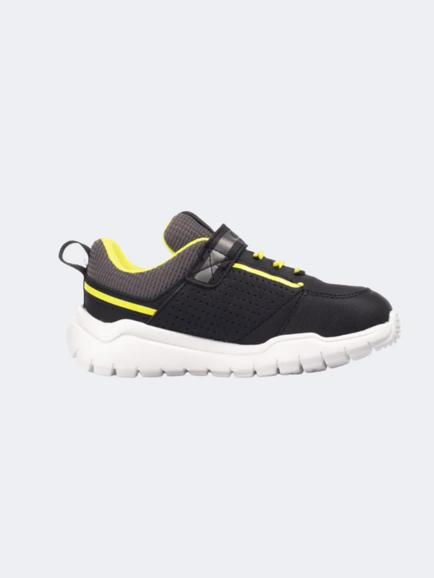 Lotto Spacelite Amf Ps Boys Running Shoes Black/Yellow/Grey