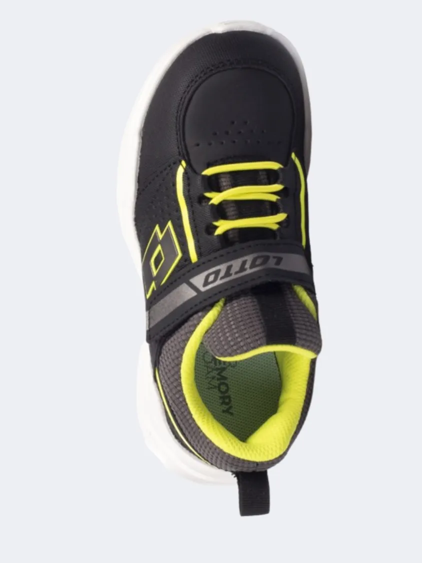 Lotto Spacelite Amf Ps Boys Running Shoes Black/Yellow/Grey