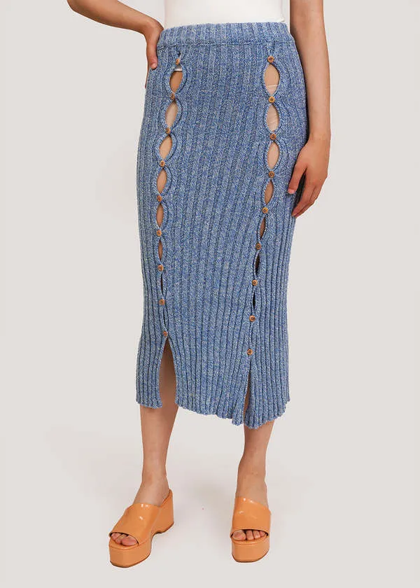 Loulou Skirt - Blue Melange