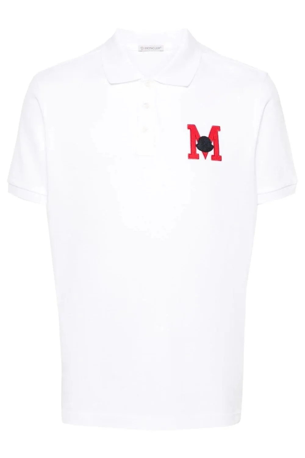 M Logo Pique Polo Shirt White