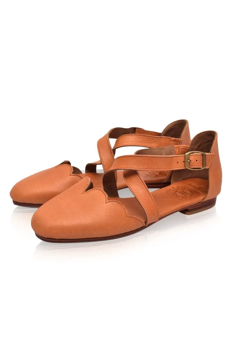 Mangrove Leather Flats in Vintage Tan