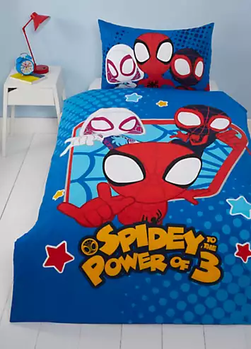 Marvel Spiderman Spidey & His Amazing Friends Reversible Single Duvet Cover Set | Kaleidoscope