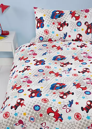 Marvel Spiderman Spidey & His Amazing Friends Reversible Single Duvet Cover Set | Kaleidoscope