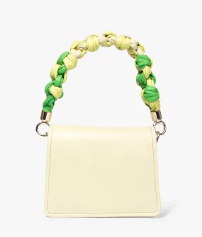 Maryse knotted handle bag in lime