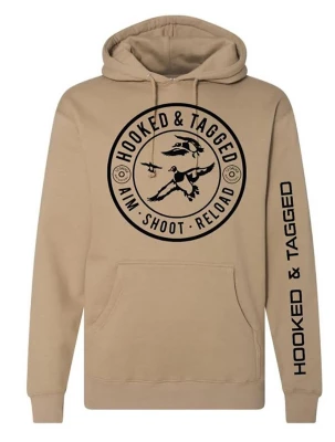 Men's Hooked And Tagged Aim. Shoot. Reload. Hoodie