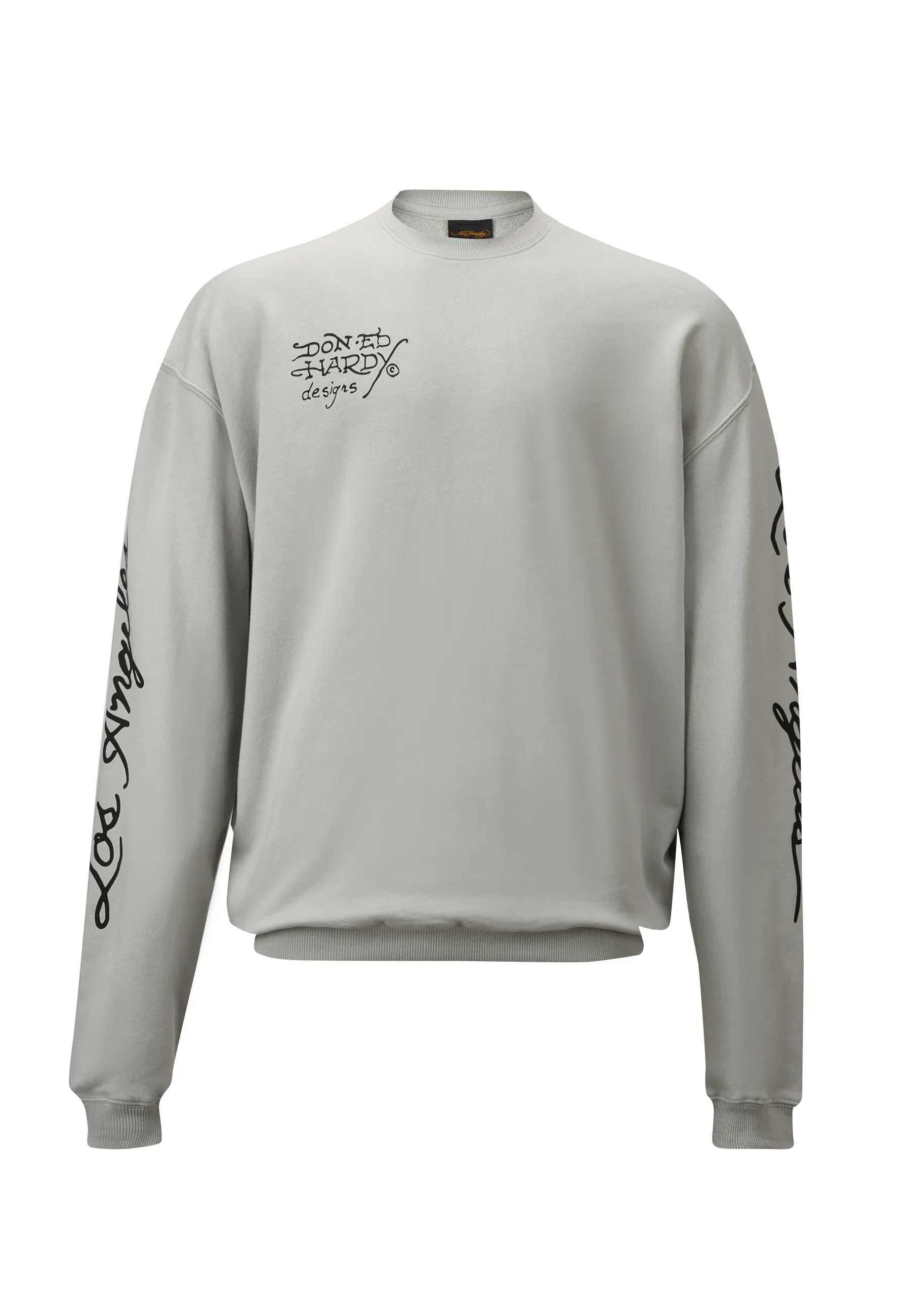 Mens Mono-Flash-Sheet Graphic Crew Neck Sweatshirt - Grey