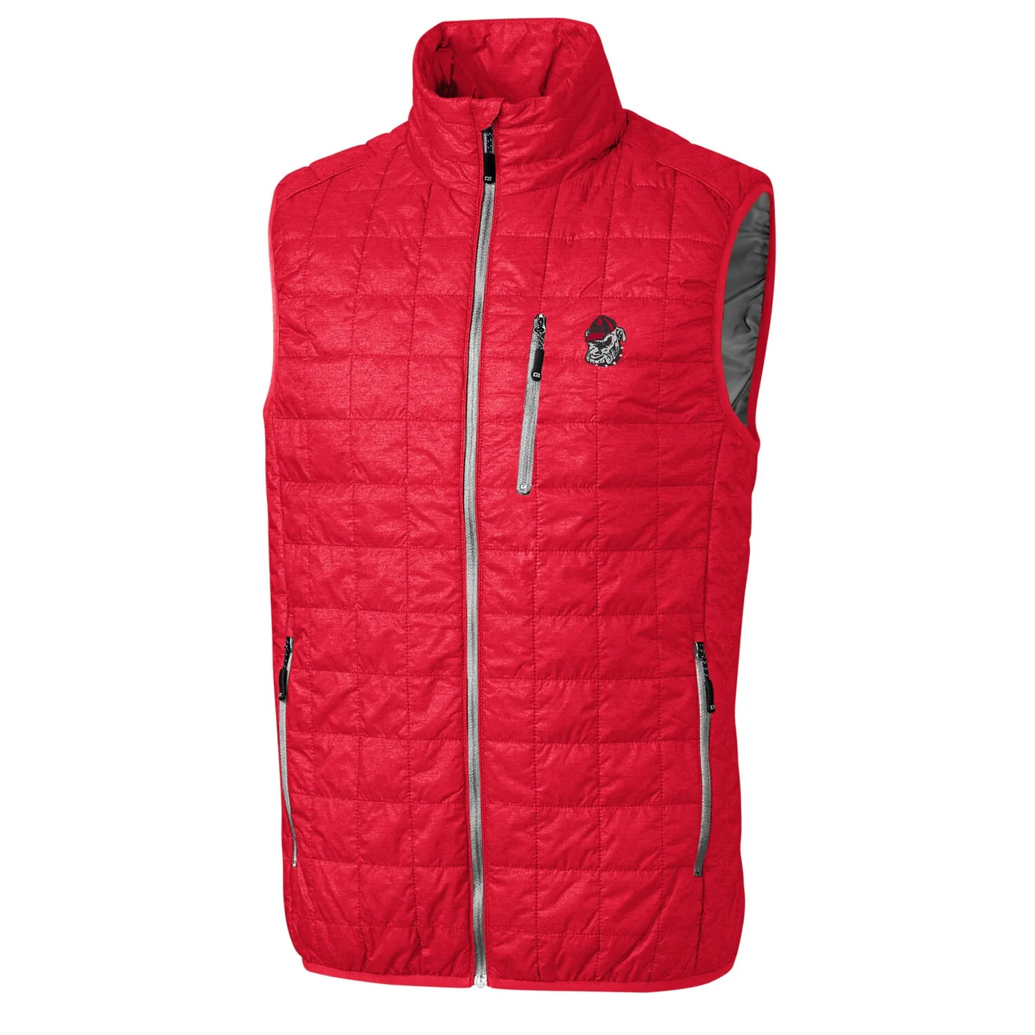 Men's Cutter & Buck Red Georgia Bulldogs Rainier Full-Zip Vest