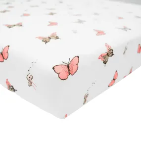 Mini Crib Sheet in Butterfly