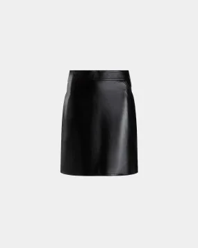 Mini Skirt In Black Leather 